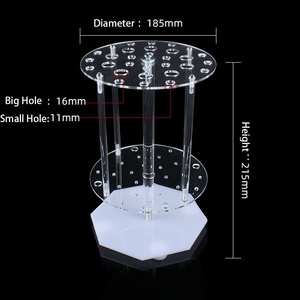 Soporte para pipetas, soporte para tubos de ensayo, soporte para pipetas de laboratorio con 28 orificios, acrílico, para estudiantes y profesores, para laboratorio químico - Product Image 2