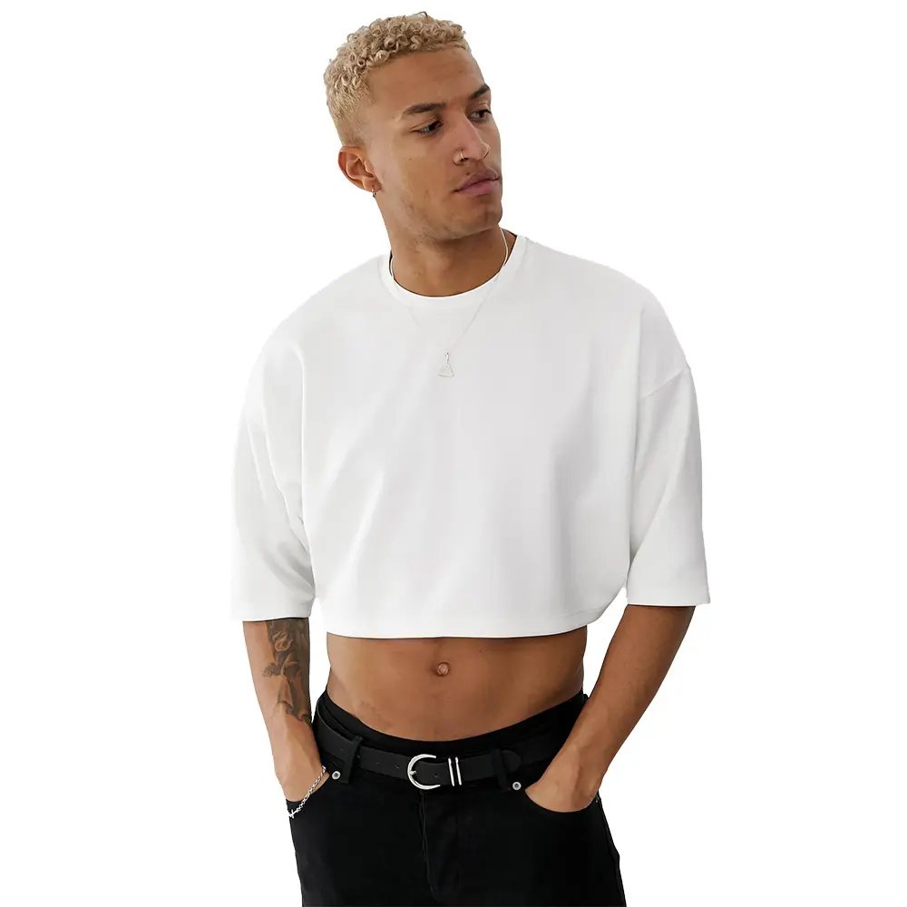 premium designer custom loose fit cotton sexy plain crop top t shirt in bulk fashion t-shirts short