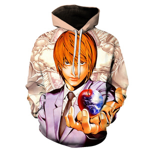 เสื้อฮู้ดโพลีเอสเตอร์พิมพ์ลายซับลิเมชันลายการ์ตูนอะนิเมะมรณะ - Product Image 6