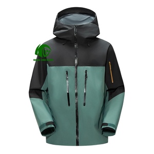 Veste imperméable coupe-vent en nylon à membrane PU, 3 couches, entièrement scellée, avec doublure en mesh, personnalisable OEM, idéale pour le trekking, le ski et les aventures. - Product Image 3