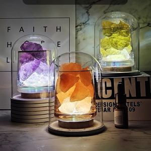 โคมไฟคริสตัลหอมอโรม่า ใช้แบตเตอรี่ วางบนโต๊ะ น้ำมันหอมระเหย กลิ่นหอม ไฟกลางคืน ของตกแต่งบ้าน ของขวัญ - Product Image 2