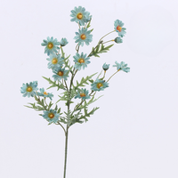 Fleurs artificielles en soie marguerites colorées réalistes à 18 têtes, de haute qualité, faites à la main, longue durée, pour mariage, Noël, Pâques - Vente en gros