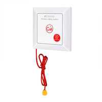 Alarme de sécurité sans fil avec bouton d'appel carré et cordon, portée de 300 m, pile CR2032 remplaçable - Retekess TH103