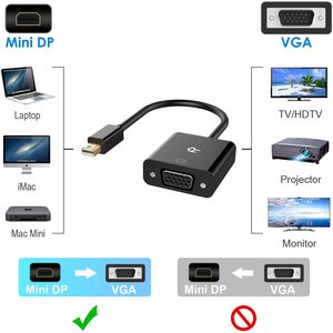 Adaptador DFX <span class=keywords><strong>Mini</strong></span> <span class=keywords><strong>DisplayPort</strong></span> <span class=keywords><strong>a</strong></span> <span class=keywords><strong>VGA</strong></span> Hembra, Conversor de Video 1080P con Bloqueo de Tornillo, Cable Multimodelo para PC y Laptop - Product Image 5