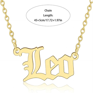 Collana Minimalista con Ciondolo Oroscopo in Acciaio Inossidabile e Catena a Maglie, Nuovo Design per Feste, 12 Gioielli, Regali di Amicizia per Donne - Product Image 6