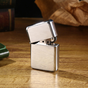 <strong>Lighters</strong> Customize logo Luxury Metal Cigarette <strong>Lighter</strong> Smoking Accessories Chrome Plating Silver Kerosene <strong>Windproof</strong> <strong>Lighter</strong> - Product Image 5