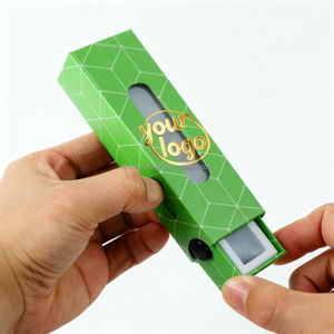 Boîte à cigares personnalisée en forme d'avion, étui à cigares de 2 grammes, boîte CR avec fenêtre, emballage cadeau résistant aux enfants Muha Meds - Product Image 1