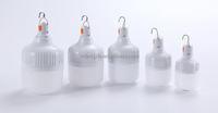 Ampoules LED rechargeables par USB Ampoule de secours à piles avec crochets pour panne de courant sans fil maison extérieure