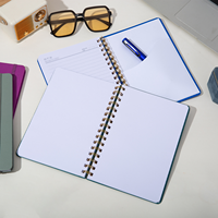 Carnet de notes pour femmes et hommes, 2 carnets à spirales, carnet ligné pour notes de travail, journalisation
