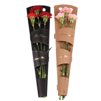 Boîte d'emballage pour bouquet de fleurs fraîches, avec manchon conique pour fleur à tige unique, couleur personnalisée, imprimée, pour fête, mariage, cadeau.