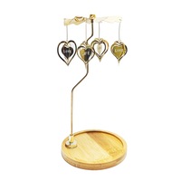 Noël métal ange aile chauffe-plat support filature thé lumière carrousel bougie pot et lanternes décoration