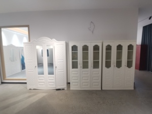 Super <strong>Cheap</strong> Armario Dormitorio 3 Door Wardrobe Steel Almirah Designs with Mirror Metal Wardrobe Locker <strong>Cupboard</strong> for Clothes - Product Image 2