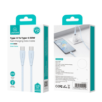 USAMS kabel data laptop ponsel universal, desain baru Tipe c ke Tipe c pengisian daya Cepat 60W Harga Murah warna-warni 2024