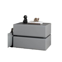 Table de chevet flottante intelligente à LED, en bois massif, avec tiroir, style moderne et luxueux, meuble de rangement multifonctionnel avec plateau en dalle de pierre