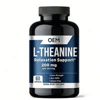 Capsules de L-Théanine, Complexe Adaptogène Double, Ashwagandha, Capsules de Soutien Relaxant