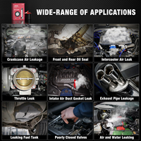 Détecteur de fuite de vapeur d'échappement ANCEL S3000 pour voiture, machine à fumée, compresseur intégré, débit réglable 0,8-14,5 psi pour tous les véhicules