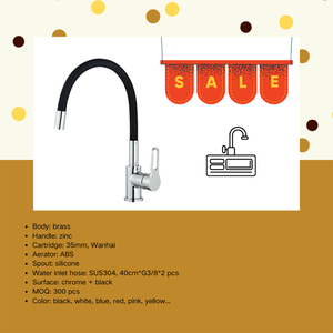 Nouvelle conception Robinet de cuisine en laiton avec silicone flexible, rotation à 360°, eau froide et chaude FW21C535-2 Skin Water FW21C535-2 - Product Image 4