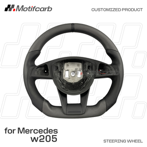 Volante Personalizado de Fibra de Carbono Mate para Mercedes-Benz A45 C63 C43 GT S GLA GLC Clase E Clase C AMG W205 W213 2015-2018 - Product Image 2