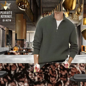 Suéter de Invierno Personalizado para Hombre, de Alta Calidad, con Cierre, de Mohair Acrílico, Sólido, Informal, de Negocios, Cálido, Talla Grande, Antiarrugas, de Secado Rápido - Product Image 3