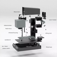 Mr Carve M1 Pro микро лазерная гравировальная машина DAJA волоконный лазерный станок Настольный волоконный лазерный принтер для всех видов резьбы по металлу