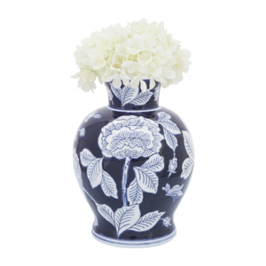 Jarrón de cerámica floral, azul y blanco, de porcelana, decorativo, para mesa, sala de estar, dormitorio, oficina, decoración. - Product Image 2