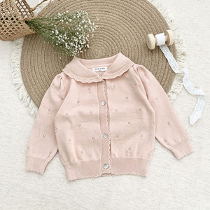 Suéter Cárdigan de Punto Vintage para Bebés y Niñas Pequeñas, Invierno 2022, Ropa Infantil al por Mayor 025AS22169 - Product Image 3