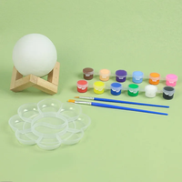 Lampe Lune LED Miniature DIY pour Enfants, Kits de Peinture 3D, 8cm/10cm/15cm, Matériaux Écologiques Non Toxiques, Vente en Gros
