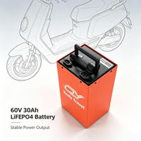 Batterie LiFePO4 60V 30Ah/60Ah au phosphate de fer et de lithium avec BMS intelligent intégré, haute autonomie, construction durable pour vélo électrique