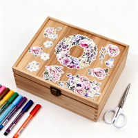 Autocollants de transfert de fleurs en aquarelle - Décalcomanies florales DIY pour journaux, meubles, artisanat et scrapbooking, amovibles