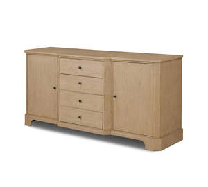 MYHOME Vitrine <span class=keywords><strong>buffet</strong></span> 2 portes en chêne massif français moderne 2025 avec tiroir - Product Image 2