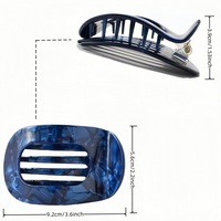 Nouvelle pince à cheveux plate ovale en forme d'arc en acétate coloré, 9,3 cm, barrette, accessoires de cheveux personnalisés pour femmes
