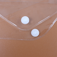Sac de fichier à boutons en Pvc étanche, enveloppe à boutons en plastique légal, sac de dossier à boutons pression