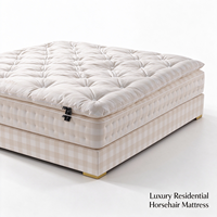 Matelas de luxe artisanal en crin de cheval pour hôtel, avec couches de laine confortables, mini-suspension à ressorts et design respirant pour chambre à coucher