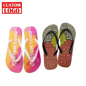 Logo in ấn giày phẳng trẻ em Flip Flop khuyến mại chất lượng cao tùy chỉnh mùa hè Flip-flops dép