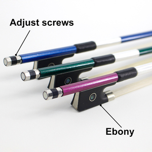 Accesorios para Violín Hechos a Mano, Arco de <span class=keywords><strong>Viola</strong></span> de Fibra de Carbono Colorido con Nudo de Ébano, Arcos para Violín - Product Image 1