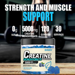 Gomitas de Creatina Monohidrato Bioby OEM de Marca Privada 5000mg para Crecimiento Muscular, Fuerza y Resistencia <span class=keywords><strong>Pre</strong></span>-Entrenamiento, 120 Unidades - Product Image 4