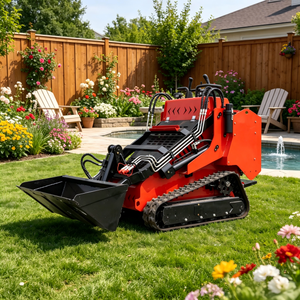 Minicargadora con orugas de goma, fuerza de elevación máxima de 500 kg, para renovación de patios estrechos y mantenimiento de huertos - Product Image 1