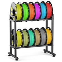 Support de rangement de filament d'imprimante 3D en métal à 2 niveaux, organisateur de bobines de bureau pour matériaux d'impression
