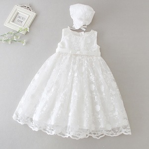 Vestido de <span class=keywords><strong>bautizo</strong></span> Fiesta de bautismo <span class=keywords><strong>para</strong></span> <span class=keywords><strong>niñas</strong></span> occidentales Vestido de baile de tul sin mangas blanco Antiarrugas 3-24M Ropa formal <span class=keywords><strong>para</strong></span> bebés y niños pequeños - Product Image 6