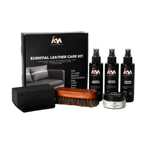 KM leather care supplies Leather car seat /sofa cleaning and care set premium leather care kit