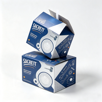 Boîte en carton ondulé pliable personnalisée avec impression offset couleur, pour l'emballage d'outils, avec motif mécanique, logo personnalisé
