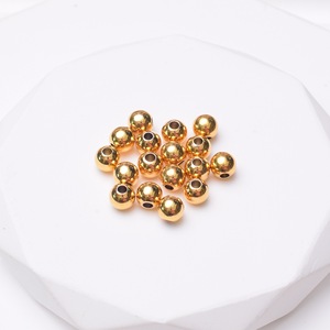 Cuentas Espaciadoras Chapadas en Oro de 2.5, 3, 4, 5, 6, 8mm al por Mayor, Cuentas Redondas Sólidas de Oro de 24k <span class=keywords><strong>para</strong></span> la Fabricación de Joyería, <span class=keywords><strong>Collares</strong></span> y Pulseras - Product Image 6