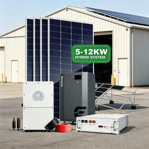 Système d'énergie solaire 10 kW, 12 kW, 15 kW pour maison, hybride, avec batteries au lithium et panneaux modulaires - Product Image 6