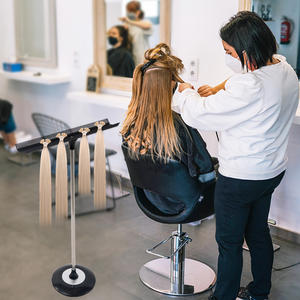Soporte para extensiones de pelo de barbero de salón moderno, estante portátil para trenzar pelucas - Product Image 4