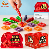 Fabricant vente en gros doux drôle stylo forme aigre fruité saveur confiture aigre gel stylos stylo liquide bonbons