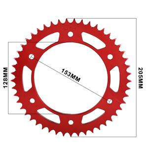 Piñón Trasero de Aluminio CNC de Fábrica JFG <span class=keywords><strong>para</strong></span> <span class=keywords><strong>Honda</strong></span> XR150L, Piezas de Modificación de Rueda de Cadena de Motocicleta Ligera, Rojo y Negro - Product Image 4