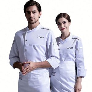 Veste de Chef Européenne de Conception Moderne, Uniforme de Cuisine en Gros, Tenue de Travail pour Restaurant, Veste de Chef Arabe à Manches Longues - Product Image 1