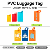 Étiquette de bagage personnalisée en PVC, étiquette d'identification de voyage, étiquette de valise imperméable, étiquette de nom personnalisée pour sac à dos, accessoires de voyage