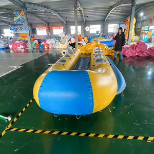 Bateau <span class=keywords><strong>gonflable</strong></span> double <span class=keywords><strong>banane</strong></span> certifié CE, sûr, avec matériau durable, gilet de sauvetage adapté à la <span class=keywords><strong>plage</strong></span>/au lac, divertissement aquatique - Product Image 2