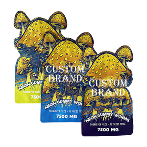 <span class=keywords><strong>Gasmask</strong></span> Gummy Packaging Galletas comestibles Forma especial 3,5 Mylar Cali Bolsas comestibles Exótico personalizado - Product Image 1